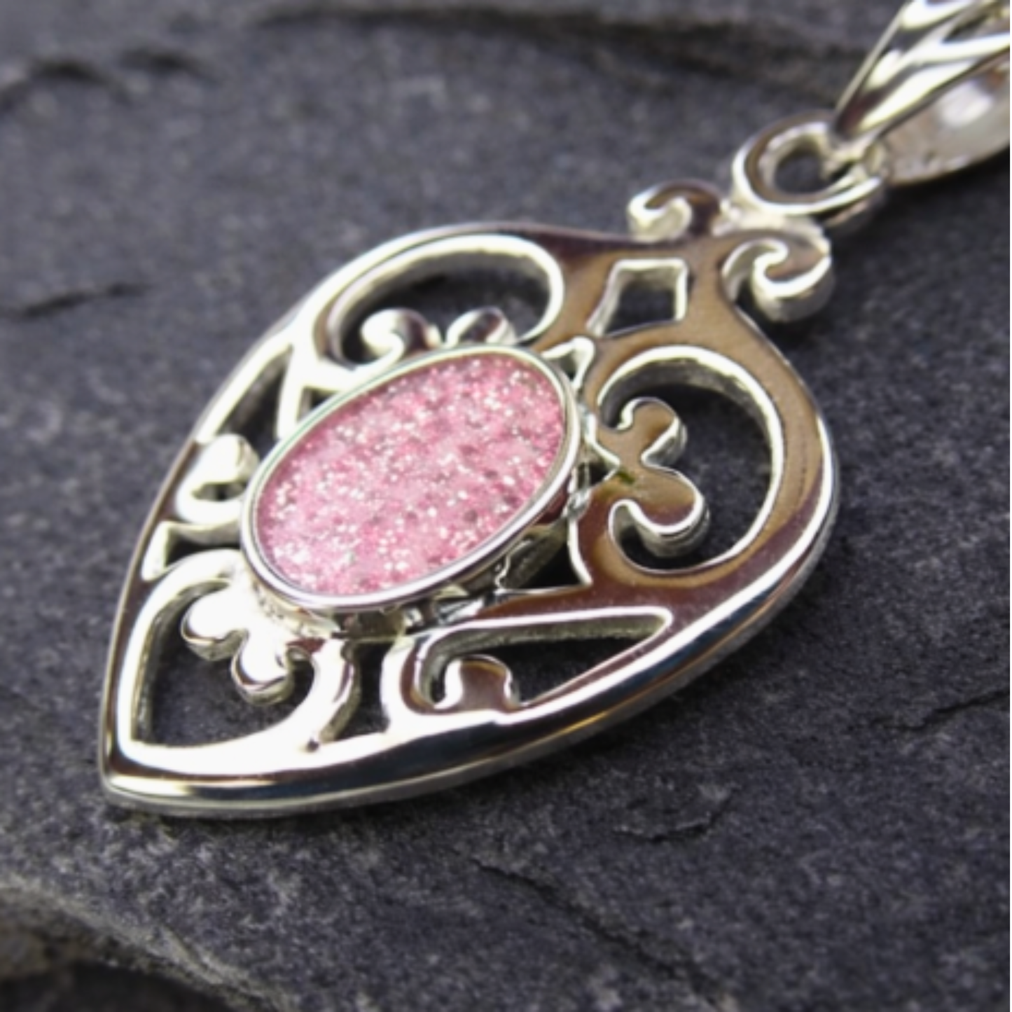 Heart Shaped Silver Pendant for Ashes Jewellery
