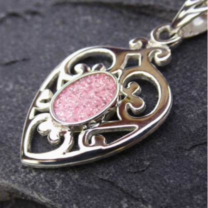 Heart Shaped Silver Pendant for Ashes Jewellery