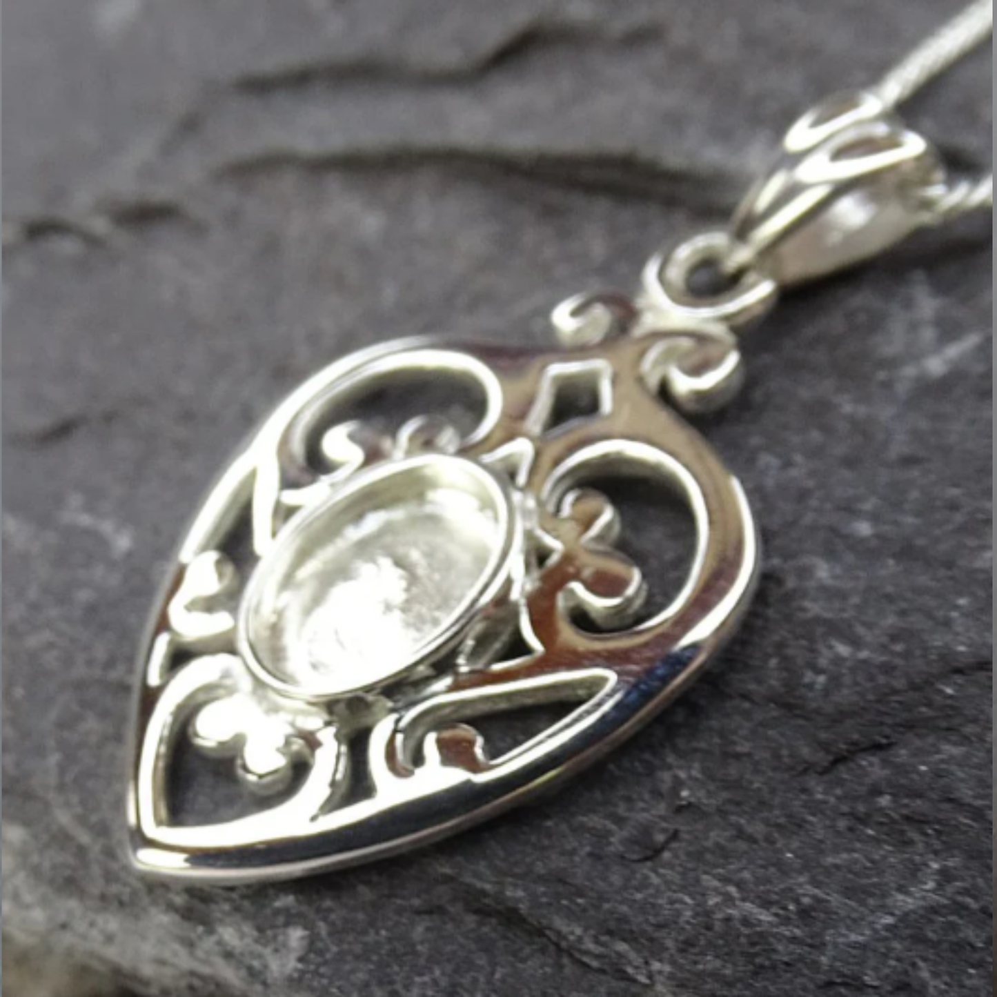 Heart Shaped Silver Pendant for Ashes Jewellery