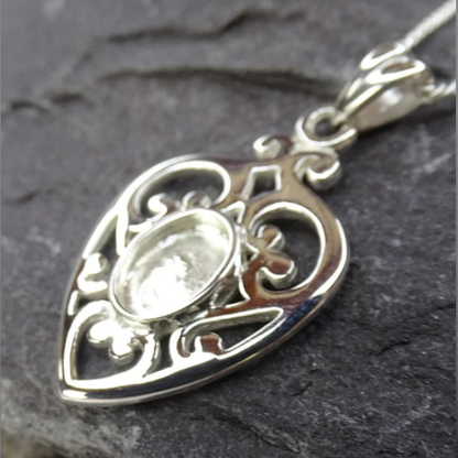 Heart Shaped Silver Pendant for Ashes Jewellery