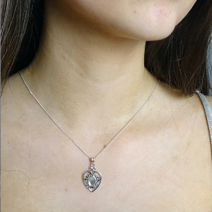 Heart Shaped Silver Pendant for Ashes Jewellery